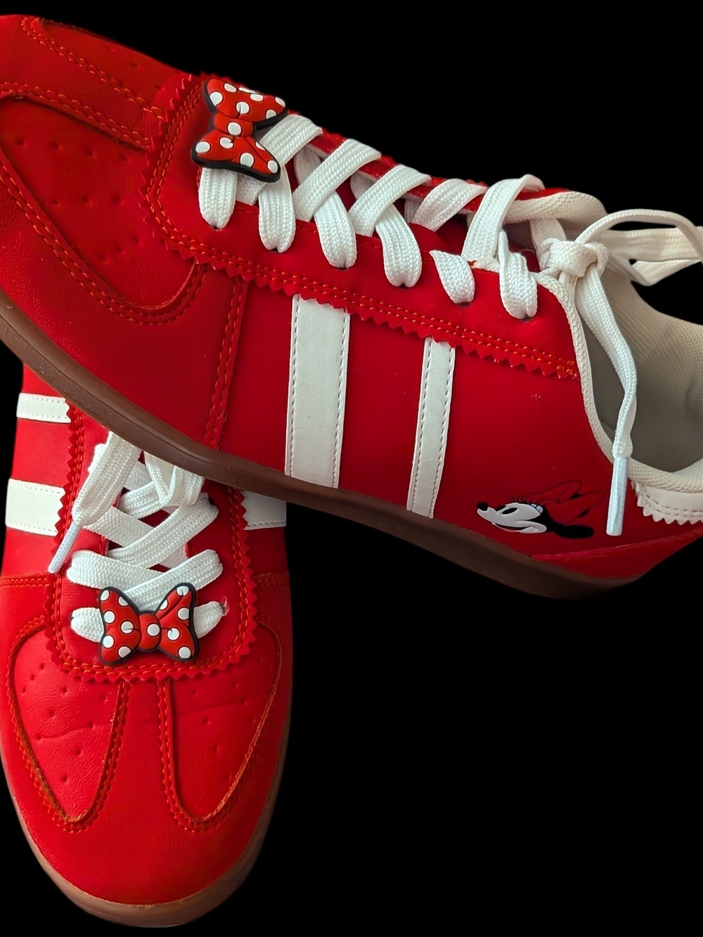 Disney Minnie Mouse Red Lace-Up Sneakers - Women's Size 10 - EUC